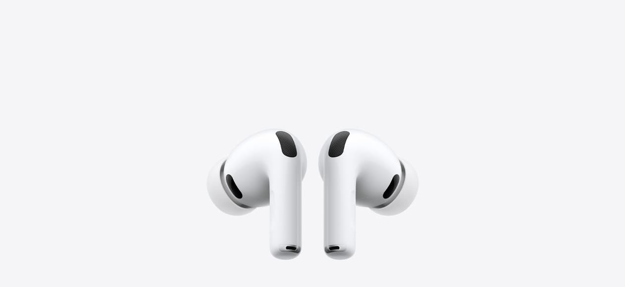 Par de AirPods Pro 3 sobre fondo blanco.