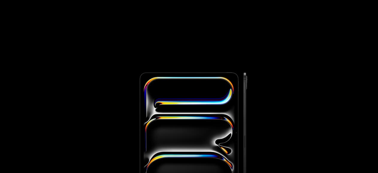 iPad Pro sobre fondo negro.
